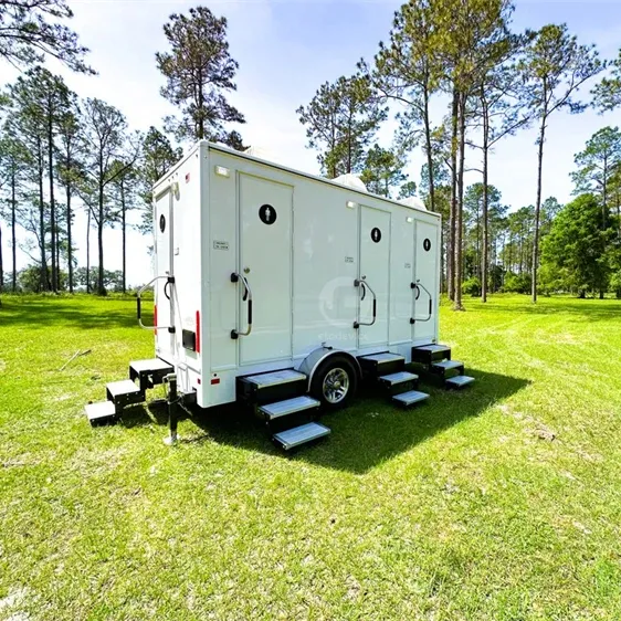 Miete Hochzeit tragbare Toilette Mobile Toilette Anhänger Luxus Badezimmer Kleine Wohnmobil Anhänger mit Badezimmer