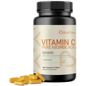 BioFlex Fabricante Chino Fórmula Personalizada Vegana 100 Tabletas de Vitamina C 1000 mg Ácido Ascórbico para Blanquear la Piel - Product Image 1