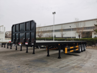 Kereta Jalan Raya 16x3m Trailer Ganda Twin Tri-Axle dengan Dolly Gandar Ganda