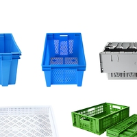 Bac de rangement en plastique industriel empilable pour la logistique, l'entrepôt et la distribution