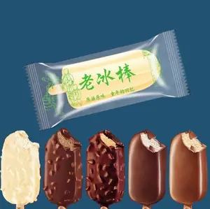 Toptan özel baskılı Logo boyut biyobozunur plastik dondurma paketi Popsicle ambalaj poşetleri