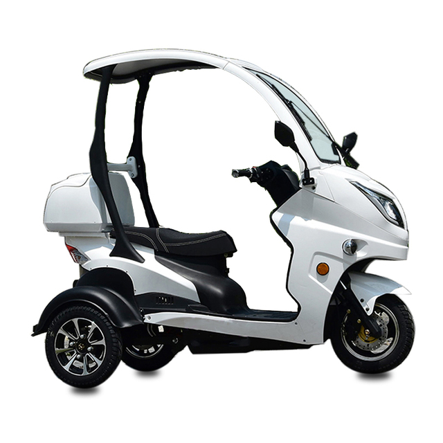 EEC Certified 3-Wheel Motorized Passenger Tricycle Scooter with >1000W Power 30-50Km/h Speed 70-90km Range