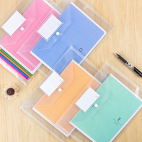 Enveloppe de classement en plastique couleur pastel macaron avec bouton-pression, porte-étiquette, sac de rangement pour documents imperméable – Vente en gros