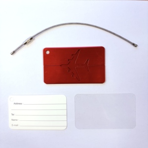 Étiquette de bagage en alliage d'aluminium en forme d'avion, personnalisée, de bonne qualité et à prix avantageux, avec un design moderne, 7,5x4,5 cm, pour les voyages - Product Image 4