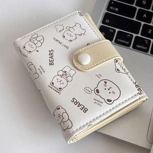 <b>Cute</b> Cartoon Cat Pattern Short Tri-fold Wallet for Women New Style Unique Coin <b>Purse</b> Card Holder for Student Girls - Product Image 2