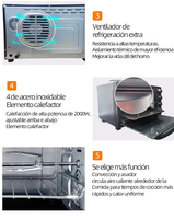 Four électrique à convection multifonction avec boîtier métallique, four à pizza, four électrique, four de boulangerie électrique, 58L avec CE