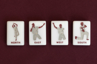 Tuiles de Mahjong Américaines Hotty Toddy University of Ole Miss en Acrylique, Style Américain avec Cartes Joker, Cadeau de Fête, Divertissement
