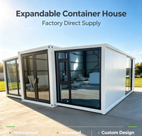 Maison mobile populaire à double aile 40x20 pieds, 2 à 4 chambres, conteneur préfabriqué extensible à vendre