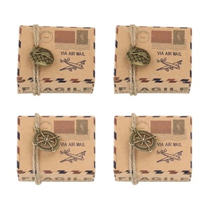Caja de Regalo de Papel Kraft Estilo Europeo, Nueva, Vintage, para Dulces, Comida, Bodas - Product Image 4