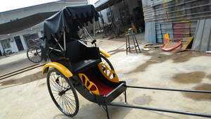 Vélo-rickshaw chinois ancien / Rickshaw robuste et confortable de qualité avec pare-soleil pour passagers - Product Image 6