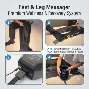 Air Compression Foot And Leg Massager 6 Chamber Desk Worker Muscle Boots OEM ODM CE FCC by AS All <b>Star</b> - Product Image 4