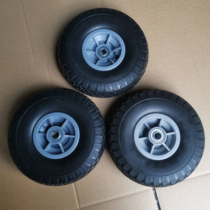 ล้อโฟม PU 300-4 ยางนิ่มสีน้ำเงิน สำหรับรถเข็นเครื่องมือ รถเข็นมือ - Product Image 3