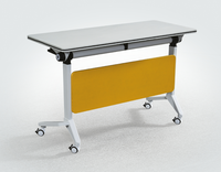 Table de conférence pliante mobile en MDF, design moderne pour l'école et le bureau à domicile