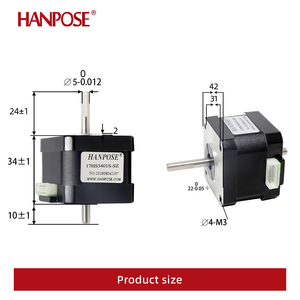 HANPOSE Nuevos productos 1.3A <span class=keywords><strong>34mm</strong></span> 17HS3401S-SZ Motor paso a paso <span class=keywords><strong>Nema</strong></span> <span class=keywords><strong>17</strong></span> Robot de alto par Motor paso a paso de doble eje 12V - Product Image 3