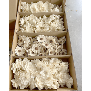 Vendita calda 100% <span class=keywords><strong>fiore</strong></span> decorativo in <span class=keywords><strong>legno</strong></span> <span class=keywords><strong>di</strong></span> Sola fatto a mano per la decorazione del diffusore a bastoncini - Product Image 2