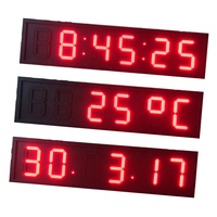 Grand affichage numérique lumineux Led, affichage de la température à grande luminosité, pouces