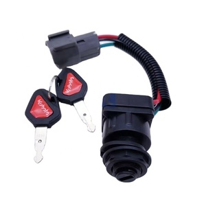 JUYULONG pour interrupteur d'allumage d'excavatrice <span class=keywords><strong>Kubota</strong></span> U15 20 30 35 KX155 161 interrupteur à clé de démarrage serrure de porte électrique - Product Image 1