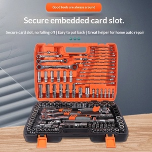 Kit d'entretien automobile complet <span class=keywords><strong>de</strong></span> qualité industrielle, 151 pièces, coffret d'outils portables, clés à douilles, outils à main - Product Image 2
