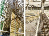 Système de coffrage réglable et réutilisable en plastique ABS/PP pour poteaux en béton, idéal pour les projets de construction et les bâtiments de grande hauteur