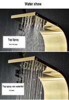 Panneau de douche mural en acier brossé Aquacubic Hydromassage Massage Douche