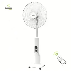 Hot Selling 16 Inch Home Height Adjustable Stand Mini Solar Fan Electric Pedestal Stand Solar Floor Fan With Remote Control