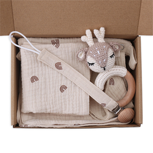 Vente en gros OEM bio <span class=keywords><strong>renard</strong></span> crochet hochet tricot <span class=keywords><strong>anneau</strong></span> <span class=keywords><strong>de</strong></span> <span class=keywords><strong>dentition</strong></span> bébé jouet à mâcher bébé <span class=keywords><strong>dentition</strong></span> douche bébé cadeau ensemble - Product Image 2