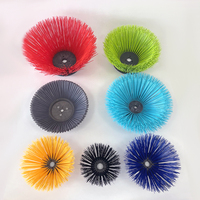 Balai de nettoyage de rue à poils en PP de couleurs personnalisées, brosse dure pour nettoyeur électrique, brosse avant, brosse latérale, nettoyage de la construction, neuf et d'occasion