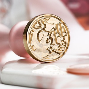 Série Animaux Mignons – Tampon de Cachet Circulaire en Métal Estampé à Chaud de 2,5 cm avec Logo Personnalisé pour Enveloppes Jaunes Scellées et Invitations - Product Image 4