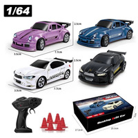 Mini Coche de Derrape RC de Escritorio 15km/h, Mini Coche RC 4WD Micro 2.4GHz, Coche de Derrape de Bolsillo 4WD, Carreras de Habilidad en Escritorio