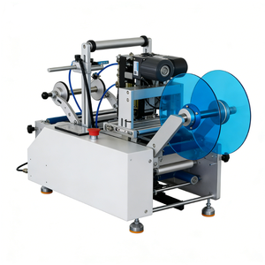 Étiqueteuse manuelle semi-automatique de précision pour bouteilles rondes, machine à étiquettes adhésives de taille réglable pour petits flacons en verre - Product Image 2