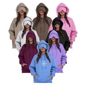 Custom Sleep Hoodies Blue Oversized Eye Mask Travel SweatshirtPockets High Quality Hoodie <strong>Clothing</strong> Manufacture Daily Wear - Product Image 5