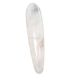 Natuurlijke grote maat clear quartz crystal stone dildo Massage wand voor body gezondheid