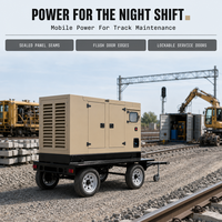 Générateur diesel mobile 500 kW pour station de télécommunications, sortie continue, faible consommation de carburant avec panneau ATS