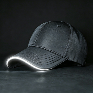 Gorra de Béisbol de 6 Paneles con Visera Curva Reflectante, Secado Rápido, Poliéster/Algodón, Logotipo Personalizado, Deporte al Aire Libre, Seguridad Nocturna - Product Image 6