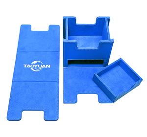 Caja Magnética Portátil Rectangular Moderna de Cuero para Cartas de Juego con Bandeja Extraíble para Dados, para Cartas Coleccionables - Product Image 5