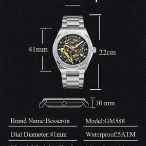 Reloj Cronógrafo de Acero Inoxidable, Mecánico Automático MIYOTA, con Cristal de Zafiro Luminoso y Grabado Personalizado OEM, para Negocios y Moda - Product Image 3