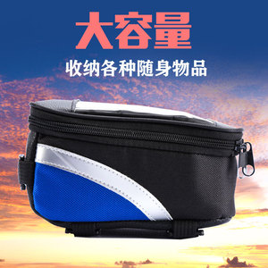 Bolsa impermeable para teléfono con pantalla táctil, accesorio para ciclismo, estilo deportivo, para montaje en manillar de bicicleta, azul, gris, rojo - Product Image 4