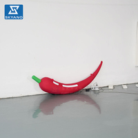 Modèle de piment rouge gonflable personnalisé, réplique géante de légume gonflable, décoration pour parc extérieur et site touristique