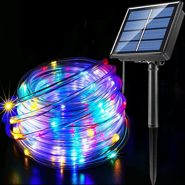 Highlight LED Solar String Lights Rechargeable Dimmable Low-Voltage Waterproof IP44 Indoor/Outdoor Decorative Lights