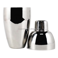 Shaker à vin Boston en acier inoxydable de luxe, personnalisable avec logo, capacité 500 ml, outils de bar à cocktails, best-seller Magic Metal