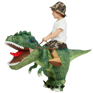 Divertido Disfraz de Dinosaurio Inflable para Familias, Disfraz de Mascota Animatrónica de Dinosaurio T-Rex Raptor para Adultos, Ideal para Cumpleaños - Product Image 3