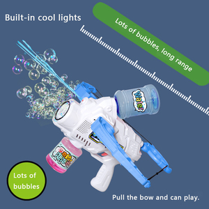 Pistola de Burbujas y Lanzador de Agua 2 en 1 con Luces LED de Colores y Abundantes Burbujas para Niños, Juego al Aire Libre de Verano - Product Image 3