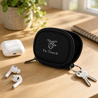 Pochette pliable pour lunettes, écouteurs, clés, mini-organisateur de câbles de voyage, logo personnalisé, vente en gros, petite pochette