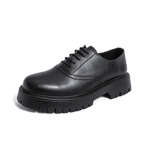 Zapatos de Hombre de Charol con Punta Ancha y Suela Gruesa Brillante para Uso Diario, Zapatos que Aumentan la Estatura para Trajes y Novios - Product Image 3