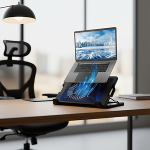 Base de Refrigeración para Portátil HyperGear UpRite Air con Dos Ventiladores, Aleación de Aluminio, Doble Voltaje, Puerto USB - Product Image 2