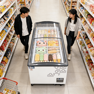 Congelador Comercial de Doble Puerta de Vidrio para Helados de Pescado, Congelador Rápido, Refrigerador, Enfriador para el Hogar - Product Image 5