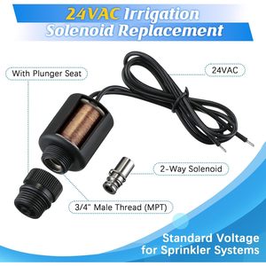 Vanne solénoïde Mysora 24 V CA 3/4 MPT pour irrigation, siège de piston 2 voies de remplacement - Product Image 3