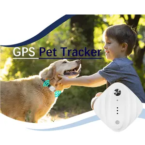 Rastreador mini inteligente para perros, dispositivo de seguimiento y localización de mascotas, con collar de goma