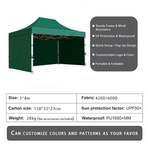 Tente Pop-up Personnalisable avec Logo pour Grands Événements et Complexes Hôteliers 10x10 <span class=keywords><strong>10x15</strong></span>, Extensible, Imperméable, Anti-UV, Structure en Acier, Tissu Oxford 600D, Toutes Saisons, Extérieur - Product Image 6