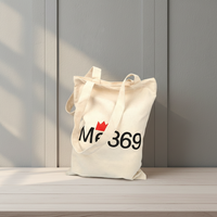 Sacs en toile beige en coton vintage avec logo de marque imprimé en sérigraphie personnalisée au design élégant pour filles